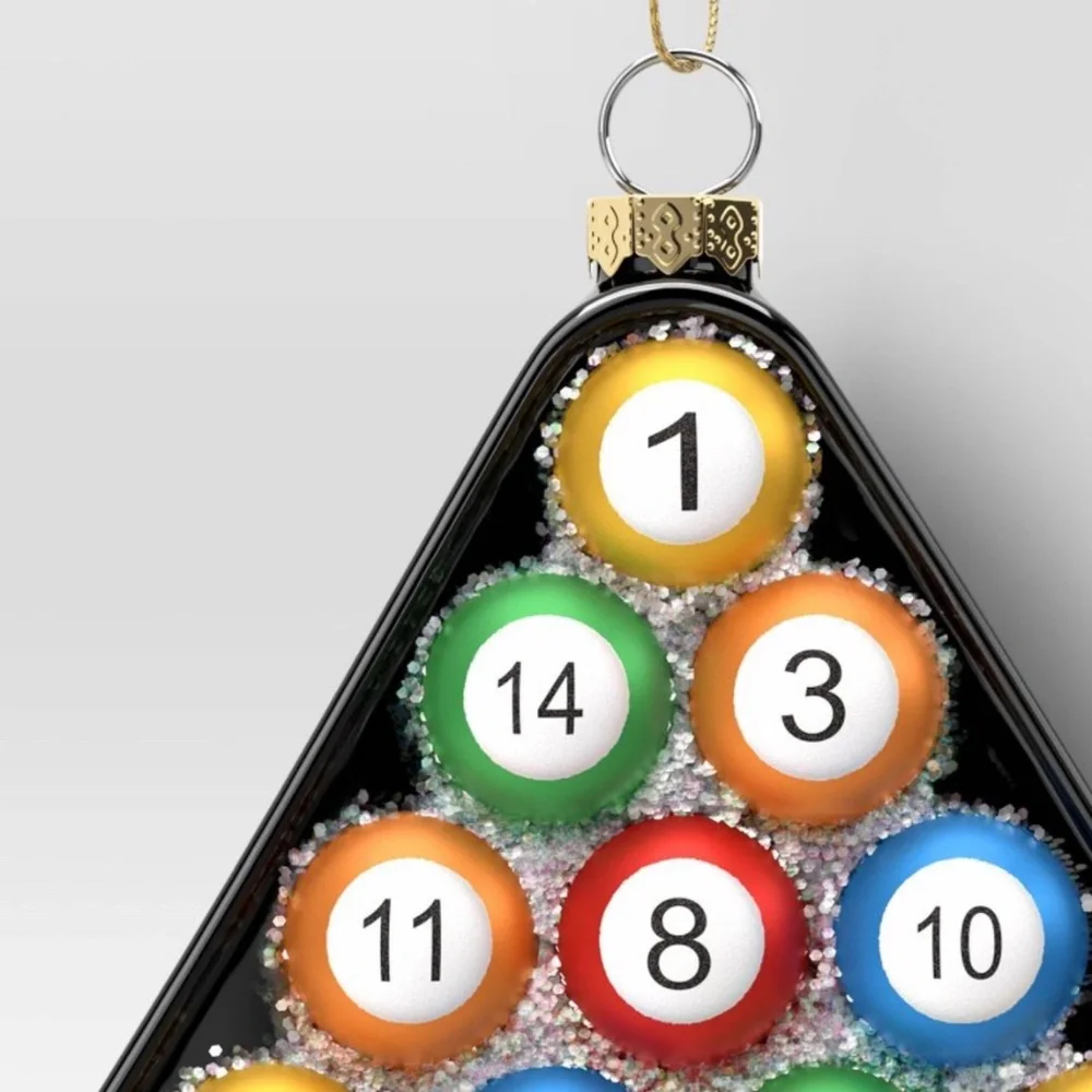 ❤️ WONDERSHOP POOL BILLIARD ORNAMENT GLASS NEW